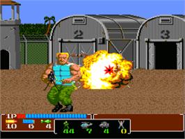 In game image of Operation Wolf on the NEC PC Engine.