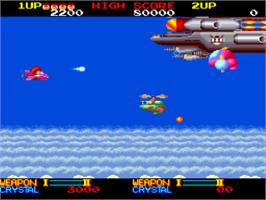 In game image of Ordyne on the NEC PC Engine.