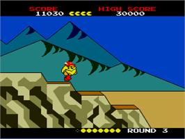 In game image of Pac-Land on the NEC PC Engine.