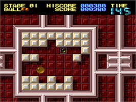 In game image of Truxton on the NEC PC Engine.