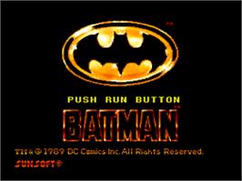 Title screen of Batman: The Video Game on the NEC PC Engine.