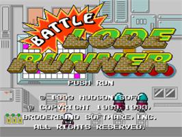 Title screen of Battle Lode Runner on the NEC PC Engine.