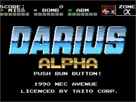Title screen of Darius Alpha on the NEC PC Engine.
