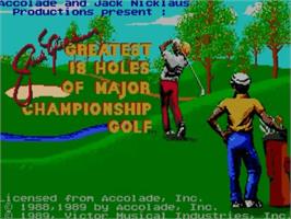 Title screen of Jack Nicklaus' Greatest 18 Holes of Major Championship Golf on the NEC PC Engine.