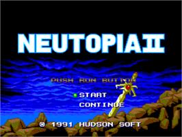 Title screen of Neutopia II on the NEC PC Engine.