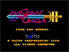 Title screen of Rastan Saga 2 on the NEC PC Engine.