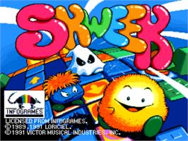 Title screen of Skweek on the NEC PC Engine.
