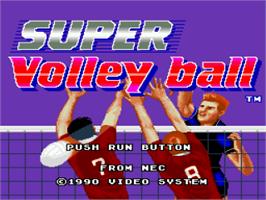 Title screen of Super Dodge Ball on the NEC PC Engine.