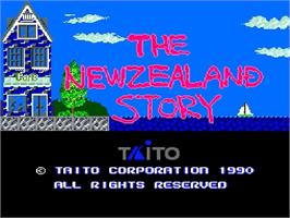 Title screen of The New Zealand Story on the NEC PC Engine.