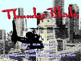 Title screen of ThunderBlade on the NEC PC Engine.
