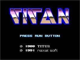 Title screen of Titan on the NEC PC Engine.