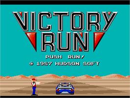 Title screen of Victory Run on the NEC PC Engine.