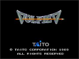 Title screen of Volfied on the NEC PC Engine.