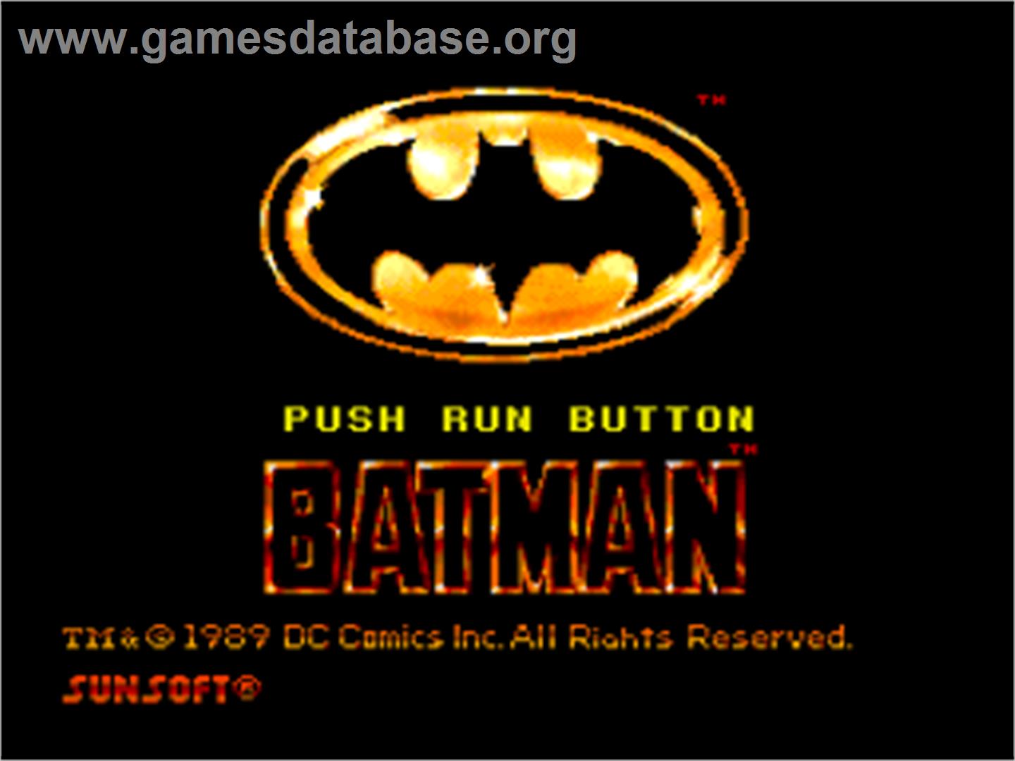 Batman: The Video Game - NEC PC Engine - Artwork - Title Screen