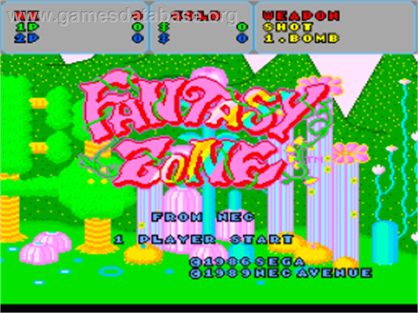 Fantasy Zone - NEC PC Engine - Artwork - Title Screen