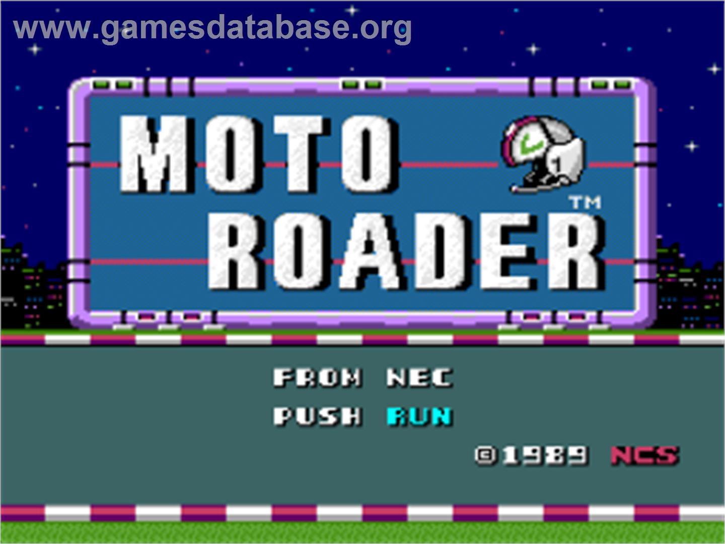 Moto Roader - NEC PC Engine - Artwork - Title Screen