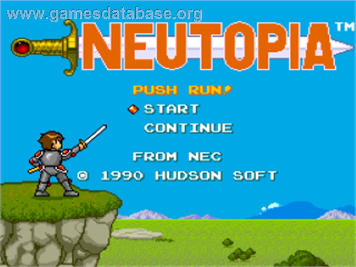 Neutopia - NEC PC Engine - Artwork - Title Screen