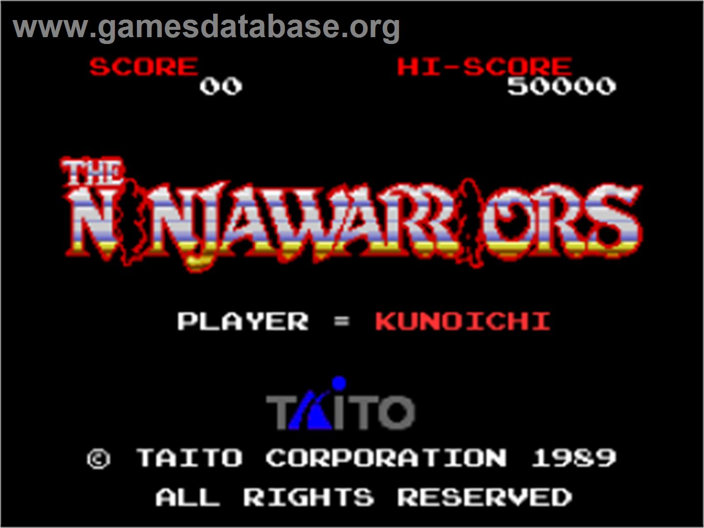The Ninja Warriors - NEC PC Engine - Artwork - Title Screen