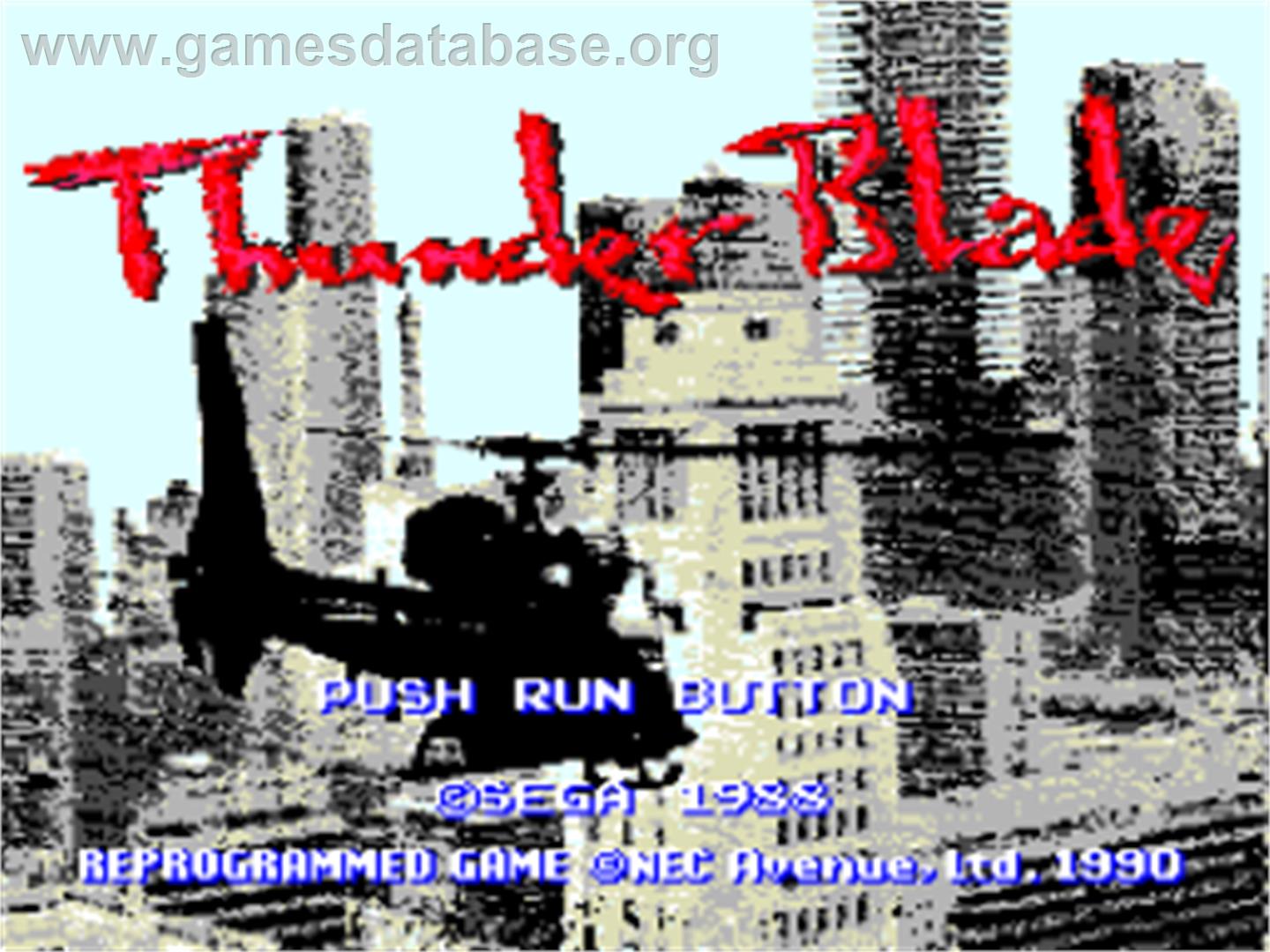 ThunderBlade - NEC PC Engine - Artwork - Title Screen