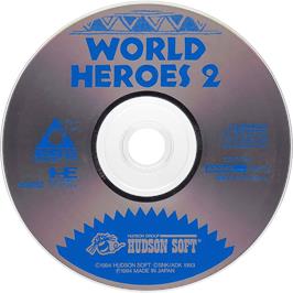 Artwork on the CD for World Heroes 2 on the NEC PC Engine CD.