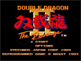 Title screen of Double Dragon II - The Revenge on the NEC PC Engine CD.