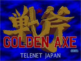 Title screen of Golden Axe on the NEC PC Engine CD.