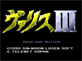 Title screen of Valis 3 on the NEC PC Engine CD.