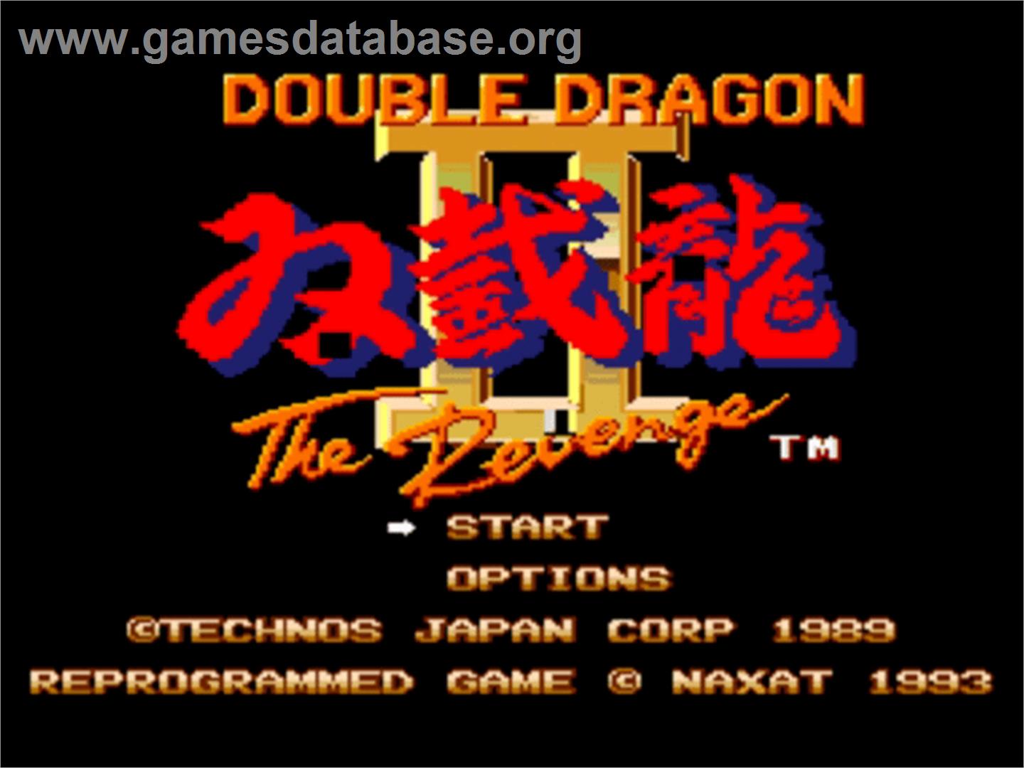 Double Dragon II - The Revenge - NEC PC Engine CD - Artwork - Title Screen