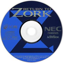 Artwork on the CD for Return to Zork on the NEC PC-FX.