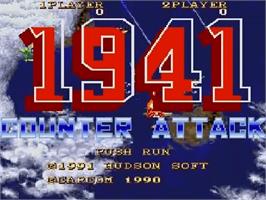 Title screen of 1941 - Counter Attack on the NEC SuperGrafx.