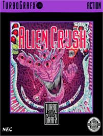 Box cover for Alien Crush on the NEC TurboGrafx-16.