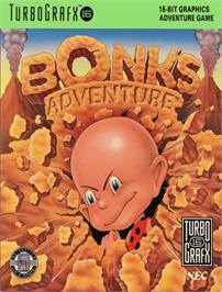 Box cover for Bonk's Adventure on the NEC TurboGrafx-16.
