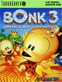 Box cover for Bonk 3: Bonk's Big Adventure on the NEC TurboGrafx-16.