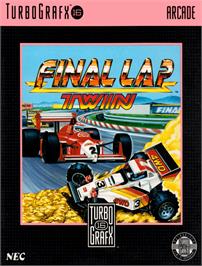 Box cover for Final Lap Twin on the NEC TurboGrafx-16.