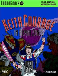 Box cover for Keith Courage in Alpha Zones on the NEC TurboGrafx-16.