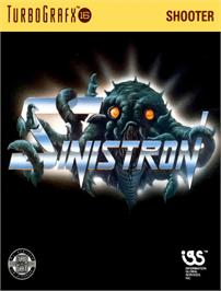Box cover for Sinistron on the NEC TurboGrafx-16.