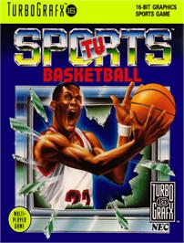 Box cover for TV Sports: Basketball on the NEC TurboGrafx-16.
