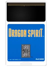 Cartridge artwork for Dragon Spirit: The New Legend on the NEC TurboGrafx-16.