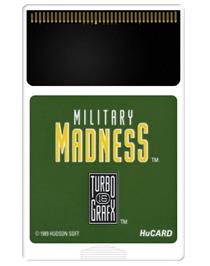 Cartridge artwork for Military Madness on the NEC TurboGrafx-16.