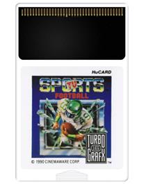 Cartridge artwork for TV Sports: Football on the NEC TurboGrafx-16.