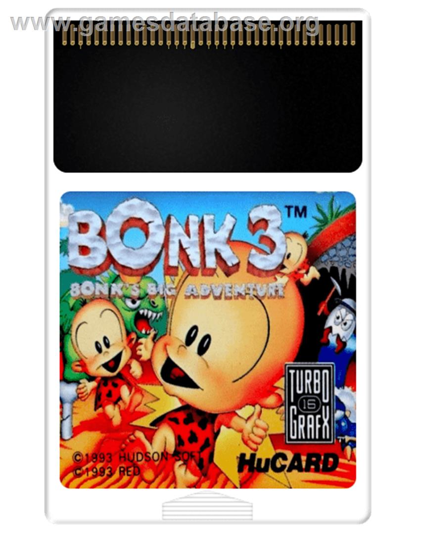 Bonk 3: Bonk's Big Adventure - NEC TurboGrafx-16 - Artwork - Cartridge