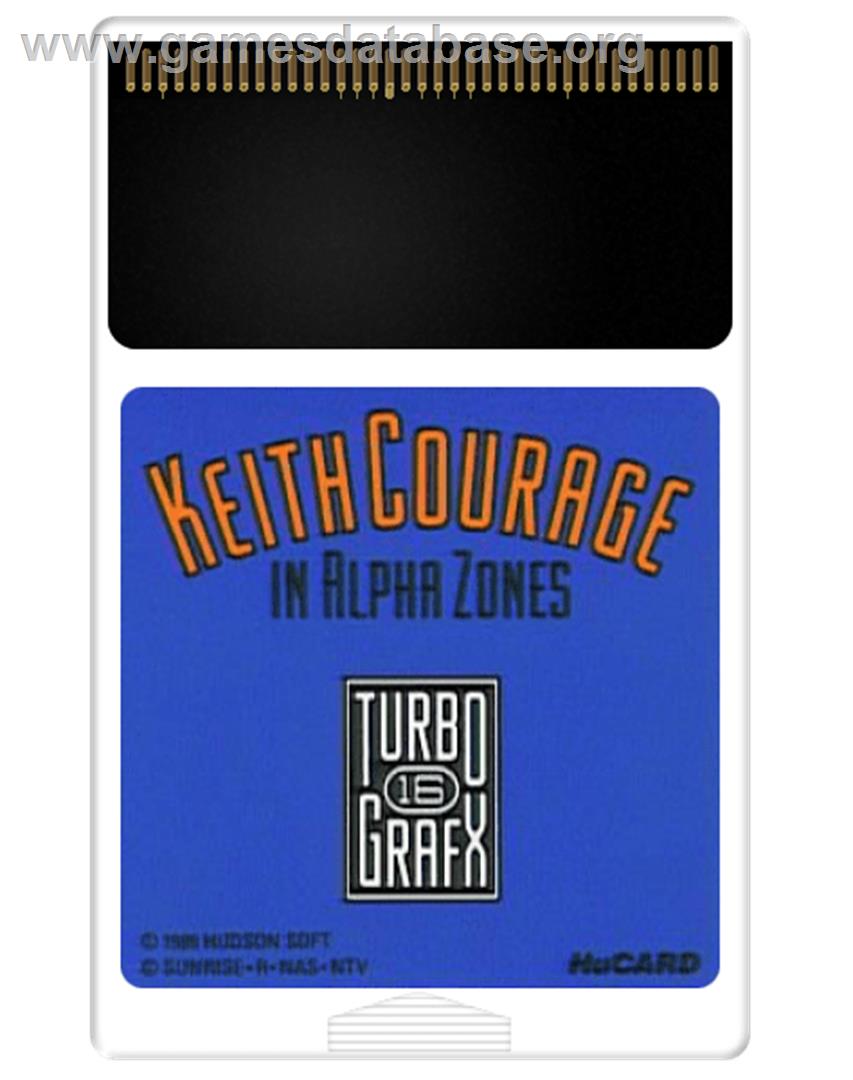 Keith Courage in Alpha Zones - NEC TurboGrafx-16 - Artwork - Cartridge