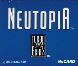 Top of cartridge artwork for Neutopia on the NEC TurboGrafx-16.