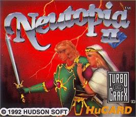 Top of cartridge artwork for Neutopia II on the NEC TurboGrafx-16.