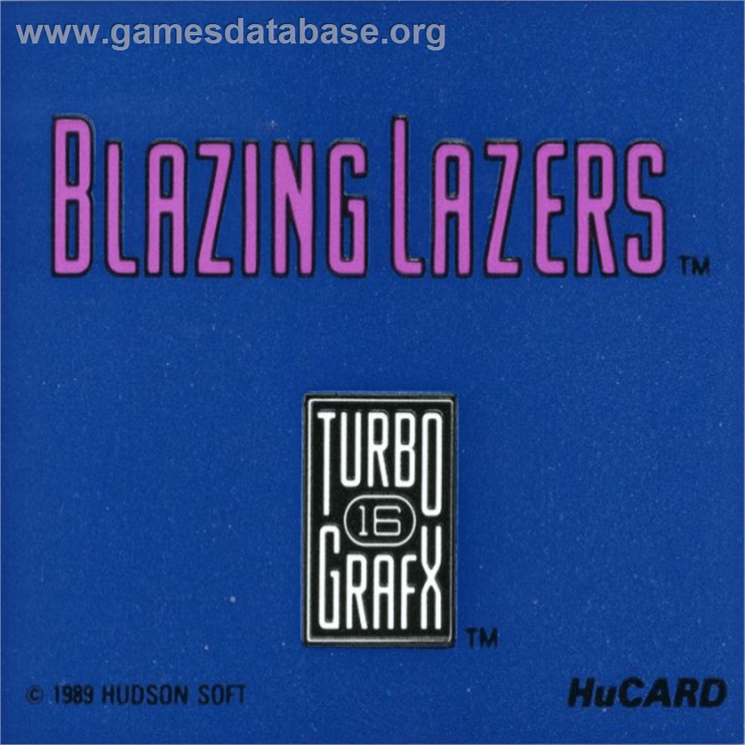 Blazing Lazers - NEC TurboGrafx-16 - Artwork - Cartridge Top