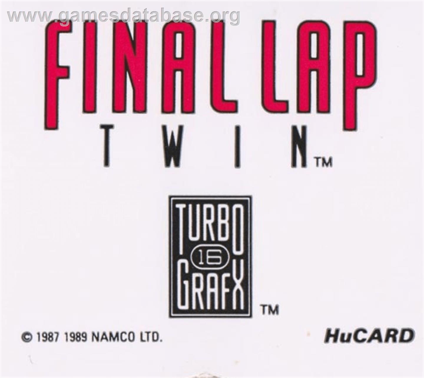 Final Lap Twin - NEC TurboGrafx-16 - Artwork - Cartridge Top