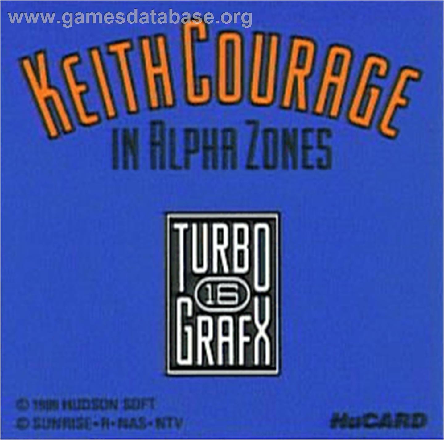 Keith Courage in Alpha Zones - NEC TurboGrafx-16 - Artwork - Cartridge Top