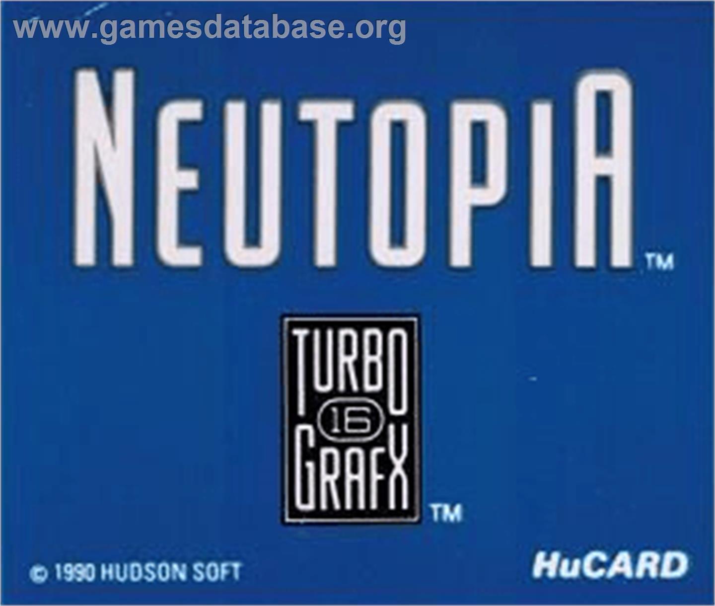 Neutopia - NEC TurboGrafx-16 - Artwork - Cartridge Top