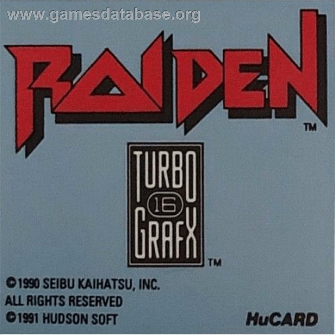 Raiden - NEC TurboGrafx-16 - Artwork - Cartridge Top
