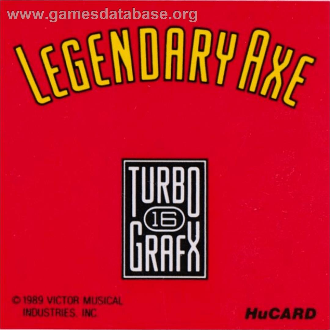 The Legendary Axe - NEC TurboGrafx-16 - Artwork - Cartridge Top